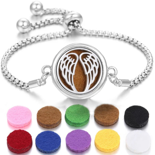 Stainless Steel Aromatherapy Essential Oil Diffuser Bracelet